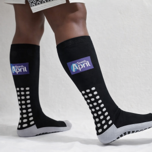 Seventh April Long Grip Socks (Black & White)