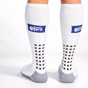 Seventh April Long Grip Socks (White & Black)